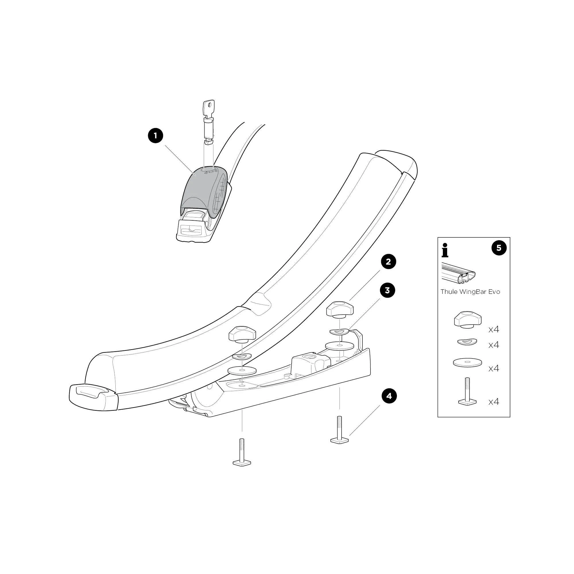 Suport transport caiac Thule K-Guard 840 orizontal negru - imagine 6