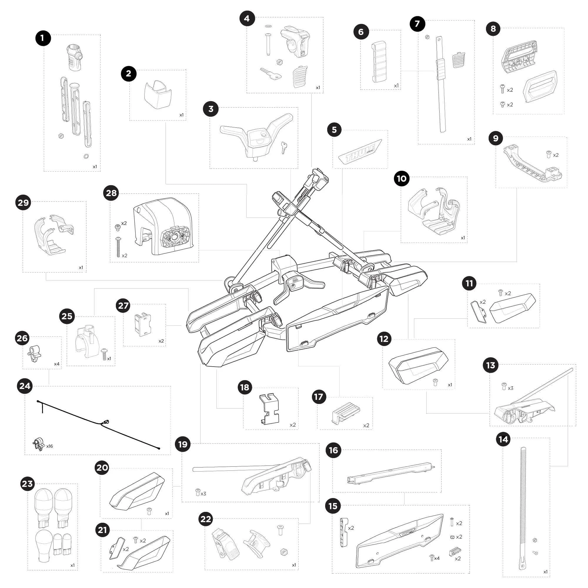 Thule suport bicicleta VeloLite pentru 2 biciclete negru - imagine 12