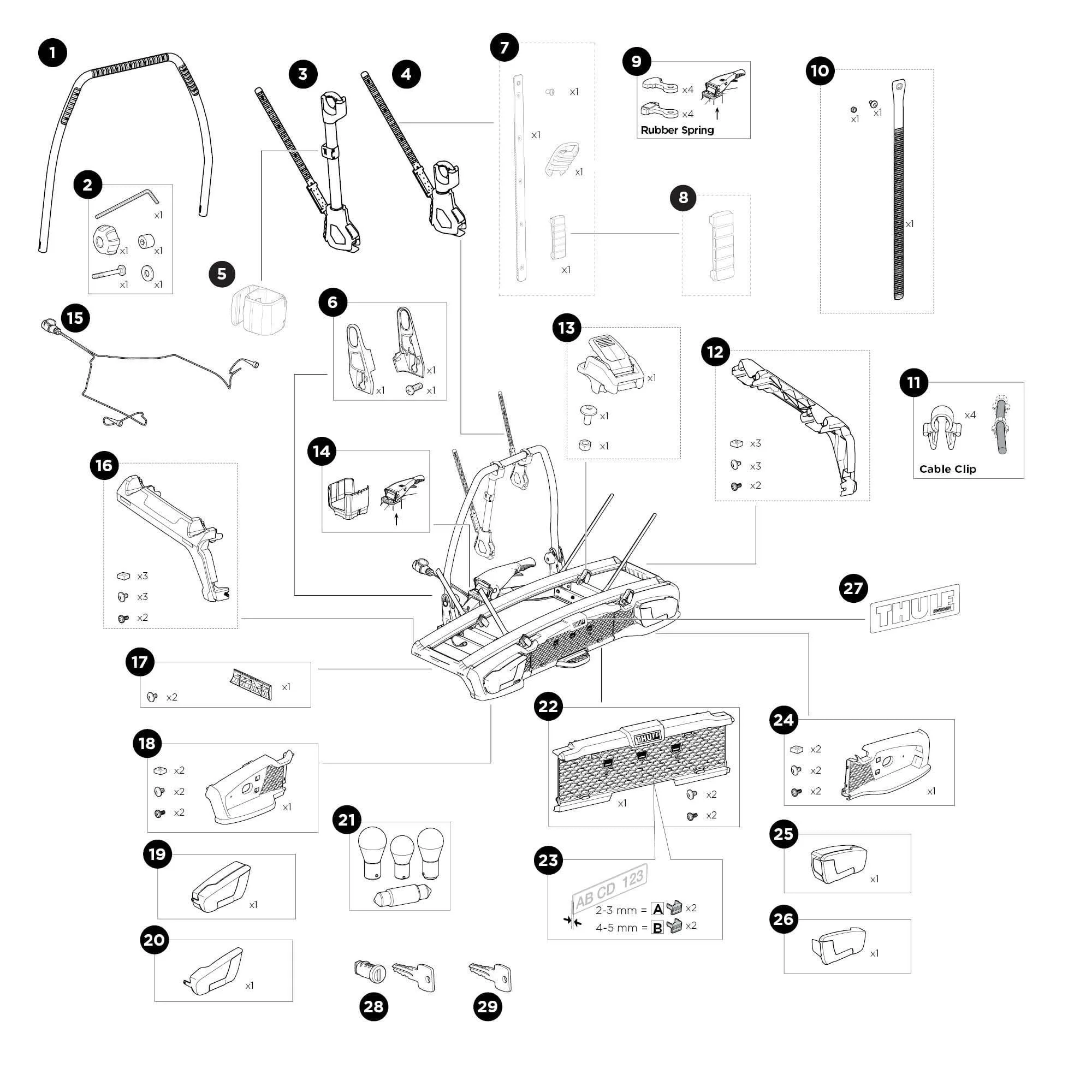 Thule suport bicicleta VeloSpace 3 pentru 2 biciclete negru - imagine 13