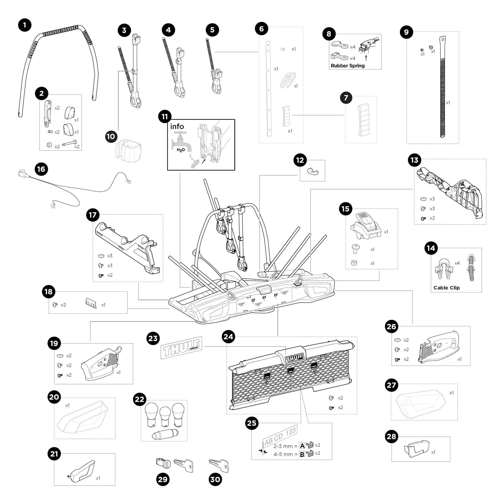 Thule suport bicicleta VeloSpace 3 pentru 3 biciclete negru - imagine 14