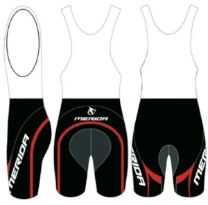 Pantalon ME12 scurt XL negru/rosu logo Merida alb