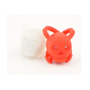 Set semnalizare BikeForce Force Skull White/Red include baterii