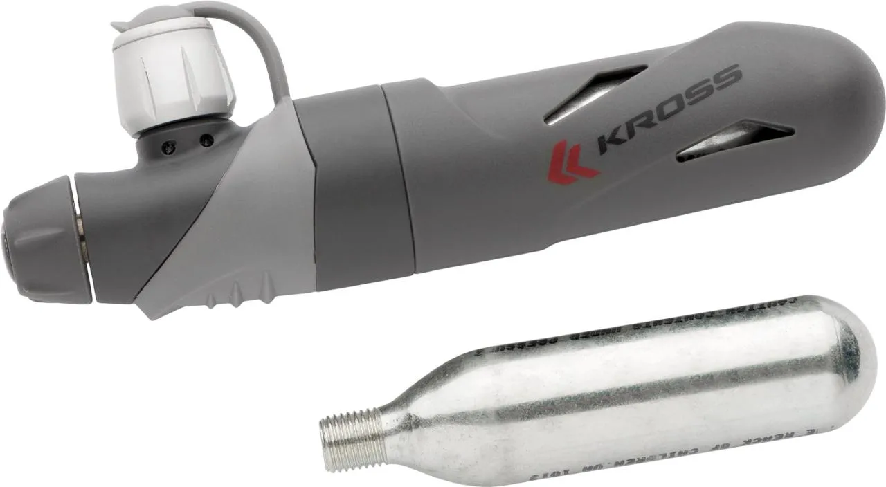 Pompa mini cu CO2 Kross THUNDER silver