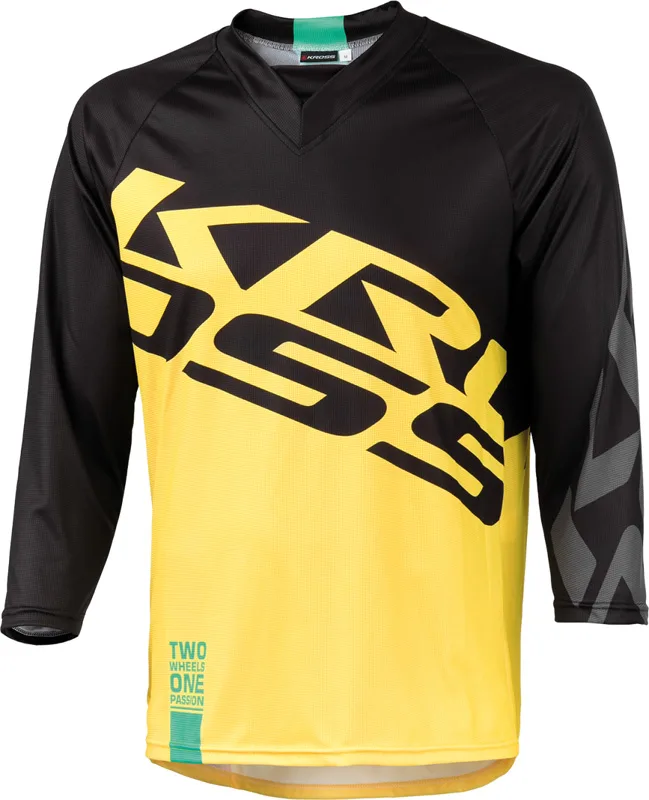 Tricou barbat enduro 3/4 Kross Hyde yellow size L