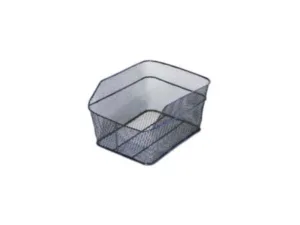 Cos spate metal plasa negru 38x31x18 cm
