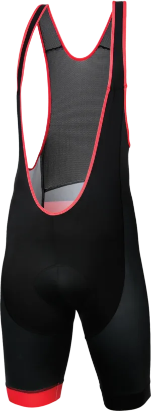 Pantaloni cu bretele Kross Pave Bib Shorts black-red size XXL