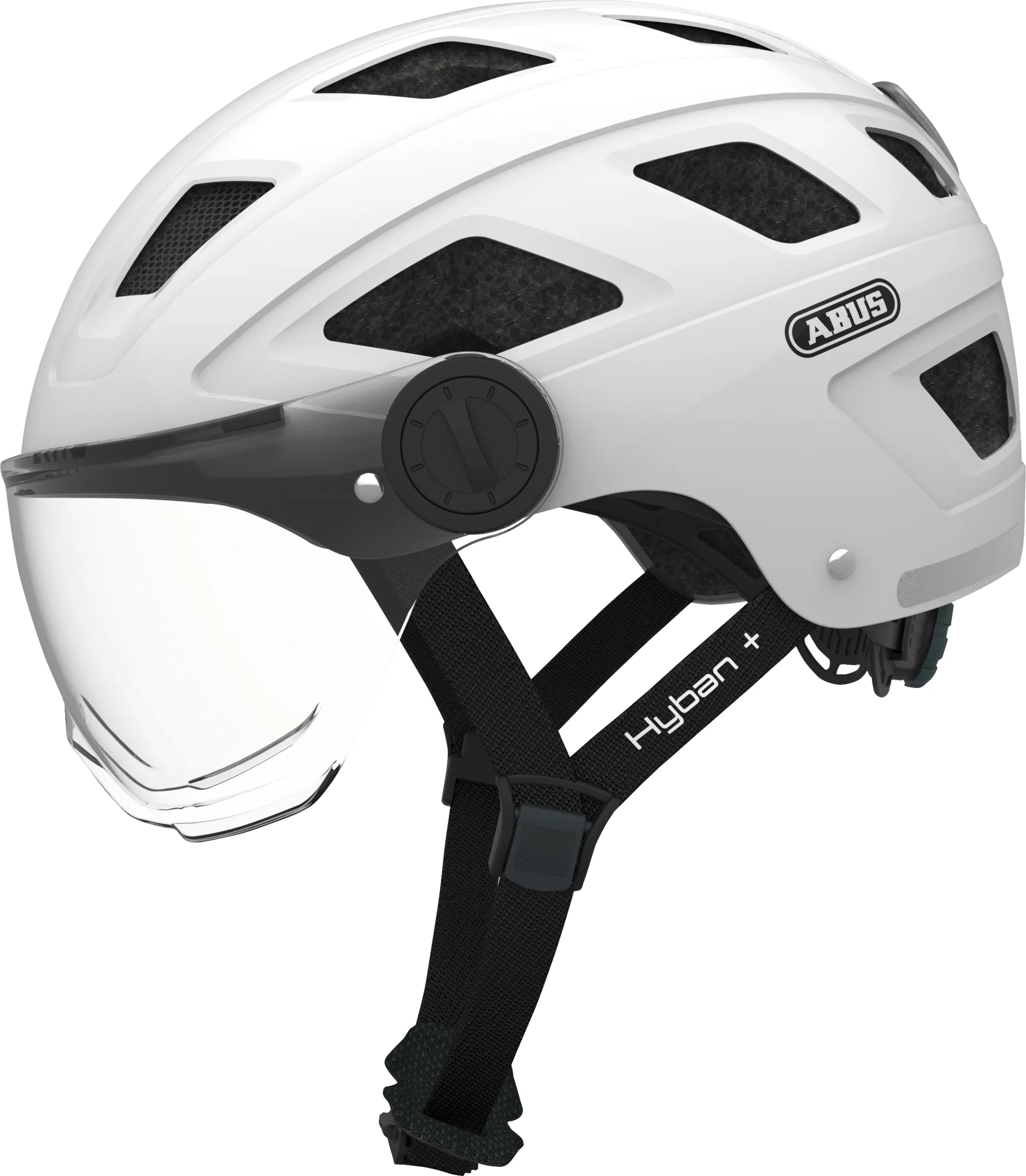 Casca de protectie Hyban Clear Visor Cream white M Abus