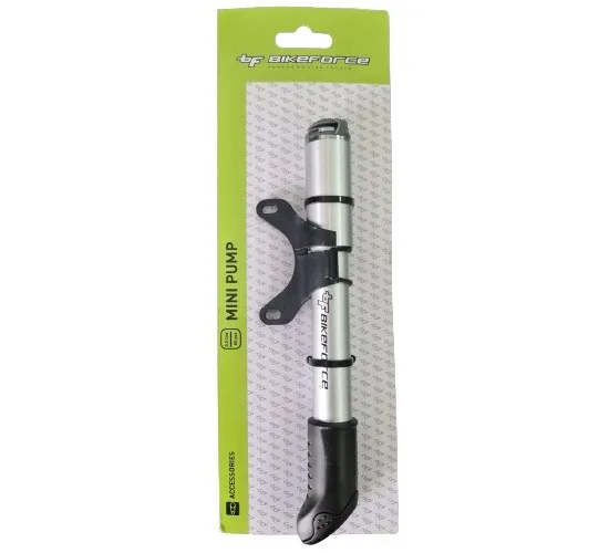 Pompa mini Bikeforce cu furtun aluminiu 80 PSI SV/FV/DV BM-09
