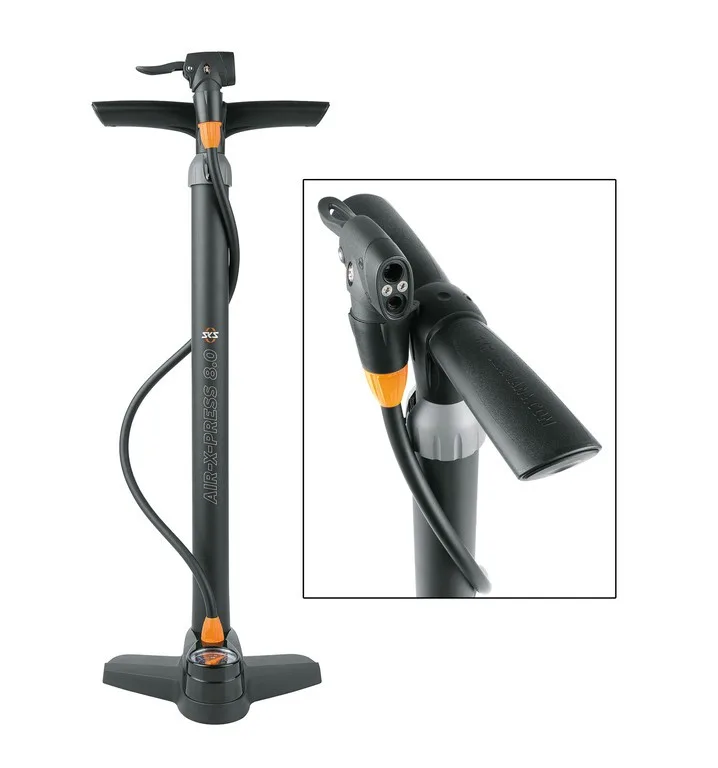 Pompa atelier cu manometru SKS Air X-Press 8 bar tub plastic