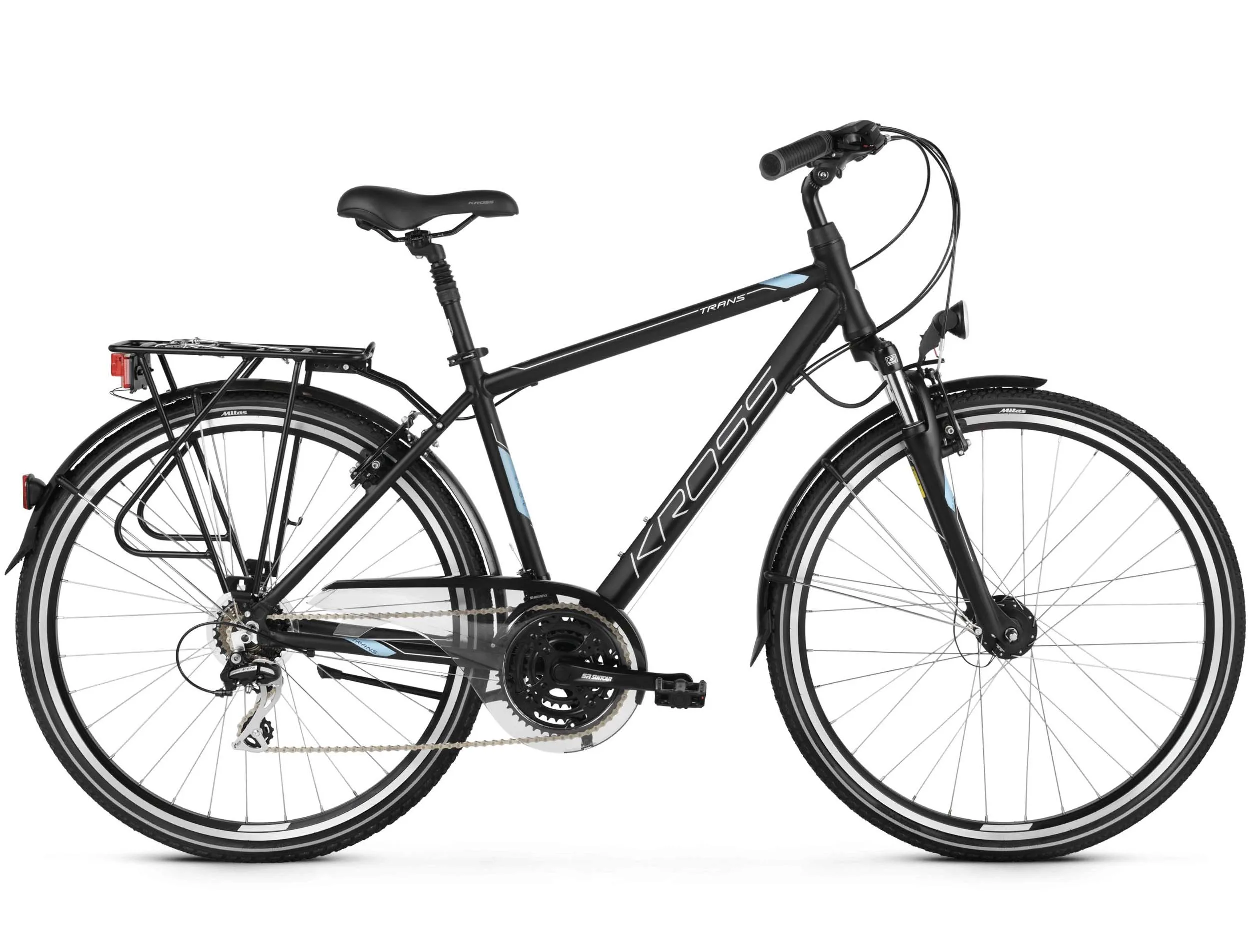 Bicicleta Kross Trans 3.0 28 S black-steel-silver-mate