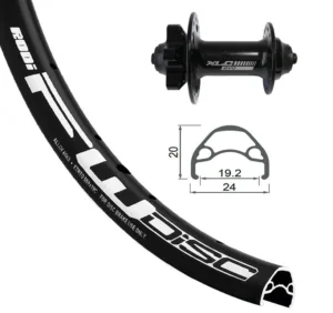 FW 24x1.9 XLC 6-bolt..bl QR 32 h. Rodi FW disc bl, Niro sp.(bl)