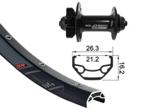 FW 26x1.9 XLC 6 hole black QR 32h Rodi Black Rock disc bk niro spokes (bk)