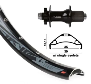 RearWheel27.5 XLC 6-h.blkTA 12 148mm RodiTRYP35discblk.Niro spokes.(blk) 32 L