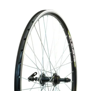 Roata spate 26x1.75, janta Dubla V brake 36H, butuc aluminiu filet QR pe rulmenti