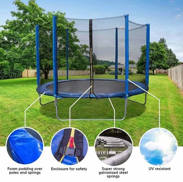 Trambulina FUN 305 cm cu plasa si scarita de acces - imagine 3