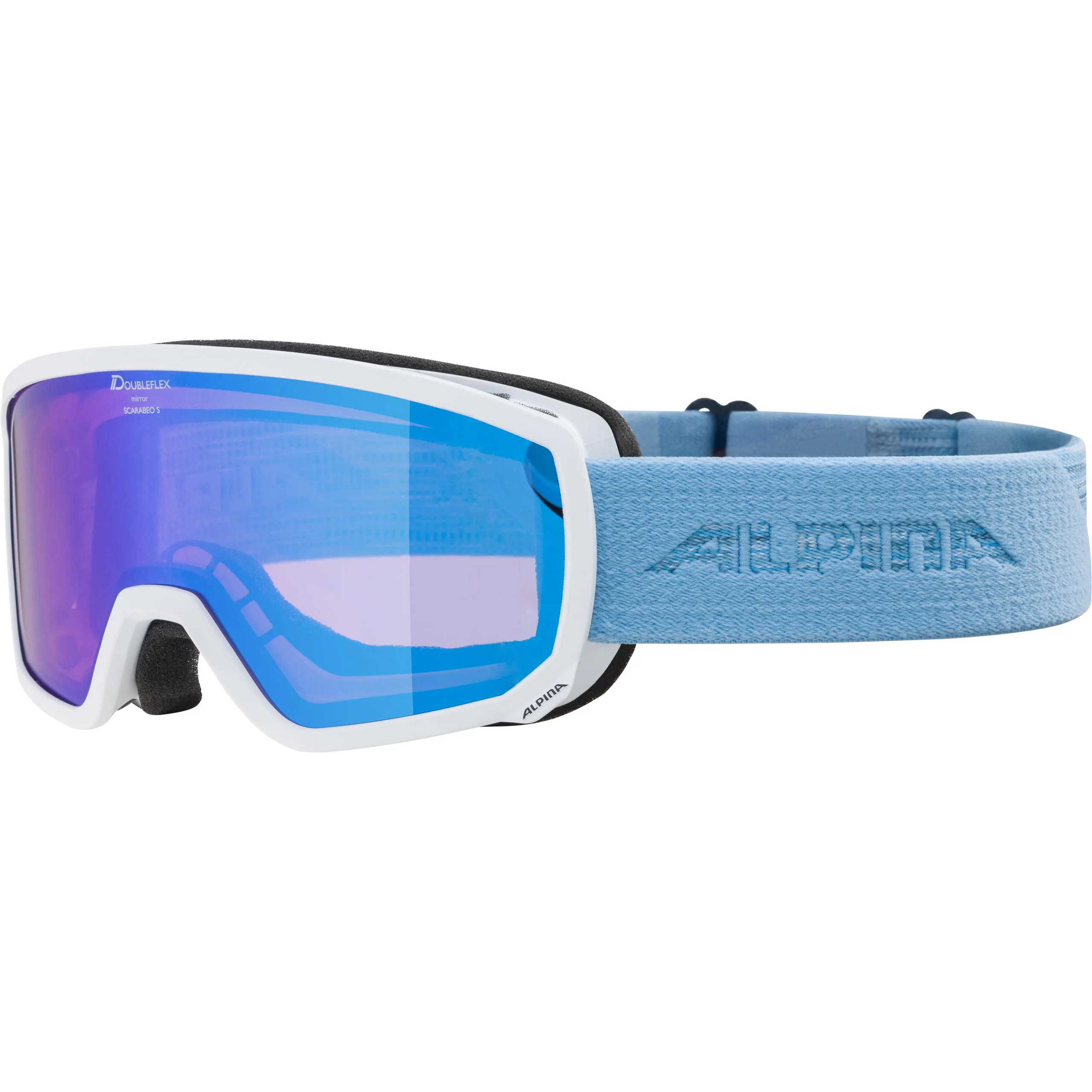 Ochelari schi Alpina SCARABEO S white-skyblue HM blue