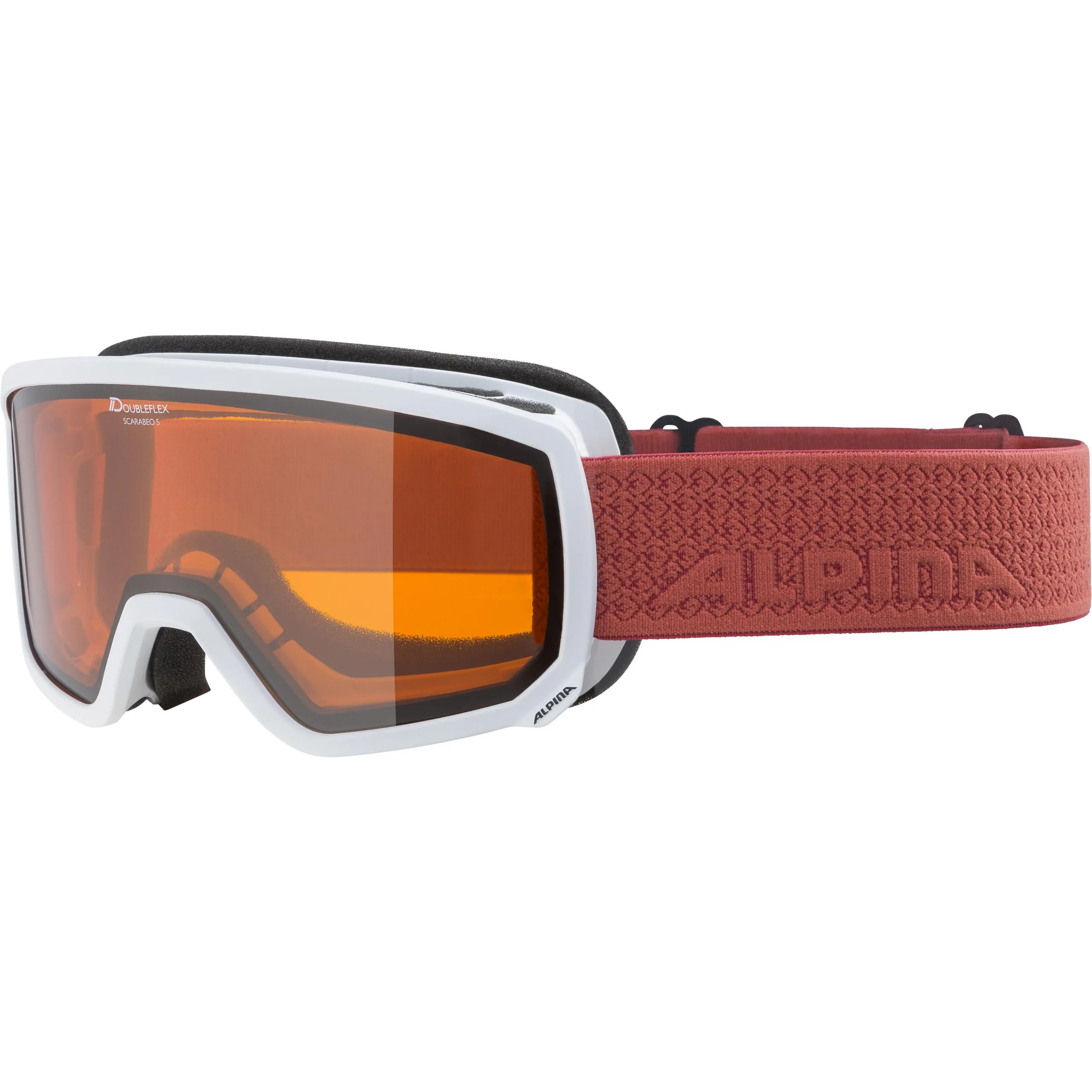 Ochelari schi Alpina SCARABEO S white-coral DH
