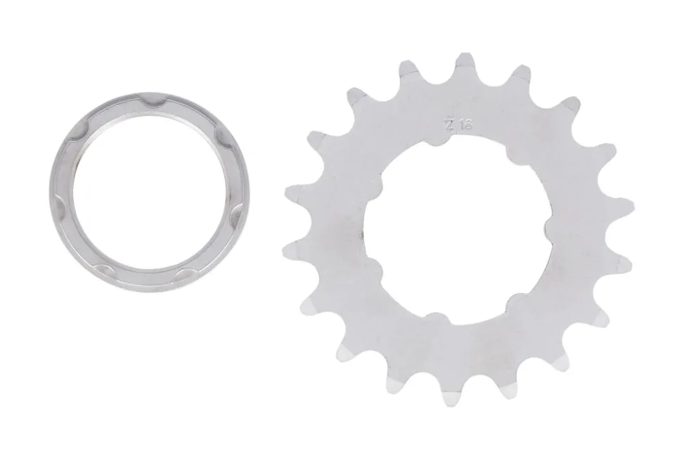 Pinion XLC Single Speed Track Cog SS-S02 1 1/8 18T matt chrome cu carcasa