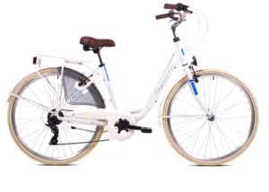 Bicicleta dama 28 Capriolo Diana-S aluminiu alb albastru 18