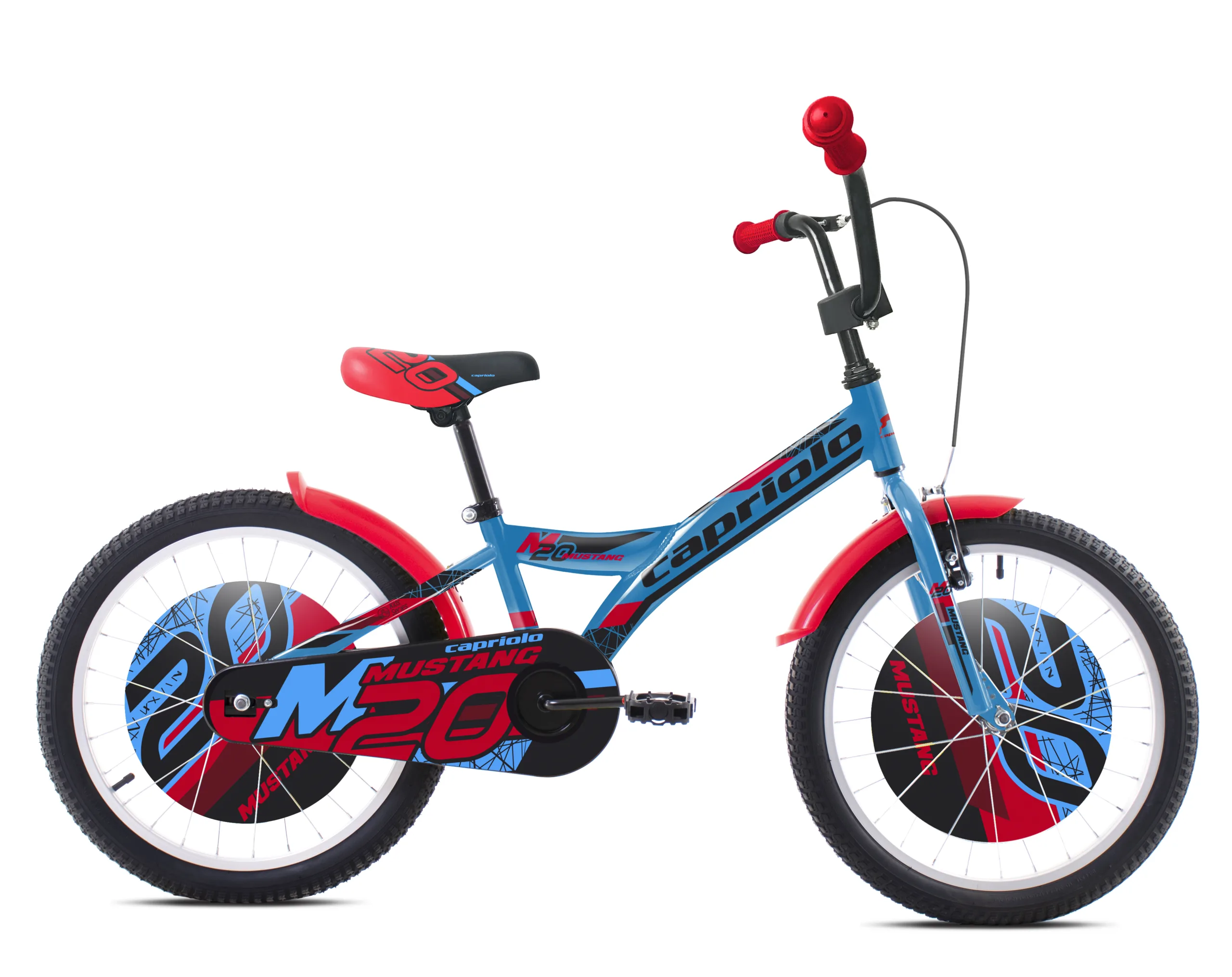 Bicicleta copii 20 Capriolo Mustang albastru negru rosu