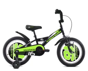 Bicicleta copii 16 Capriolo Mustang negru verde