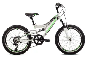 Bicicleta copii 20 Capriolo CTX Full Suspension alb verde negru 11