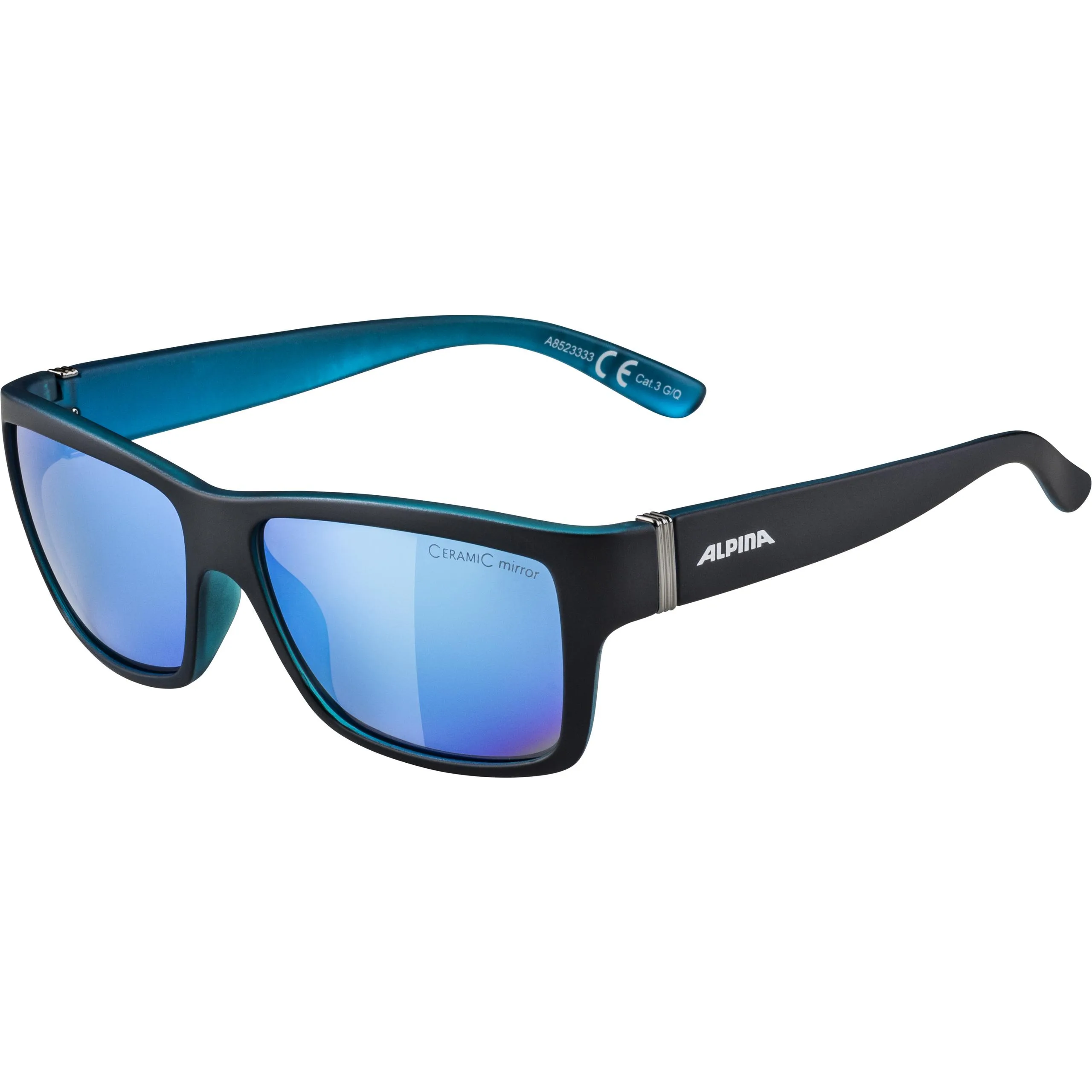 Ochelari KACEY black mat-blue blue mirror Cat. 3