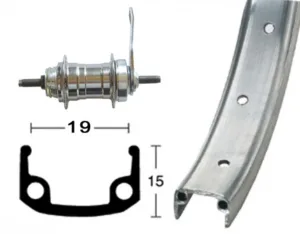 Roata 18 355-19 aluminiu 0 L Back-pedaling Brake Hub, Spite Zinc