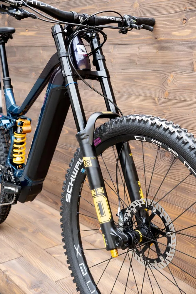 Bicicleta electrica e-bike Haibike NDURO 8 Freeride i720Wh 12-G GX Eagle albastru pink titan S - imagine 11