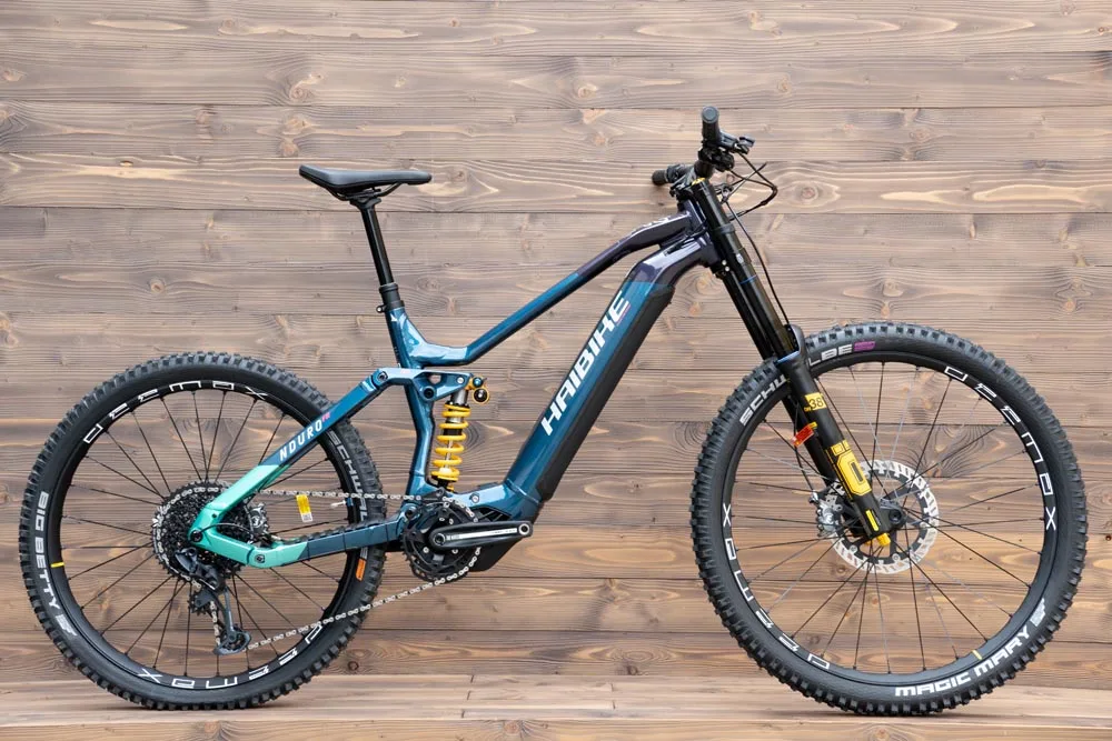 Bicicleta electrica e-bike Haibike NDURO 8 Freeride i720Wh 12-G GX Eagle albastru pink titan S - imagine 2