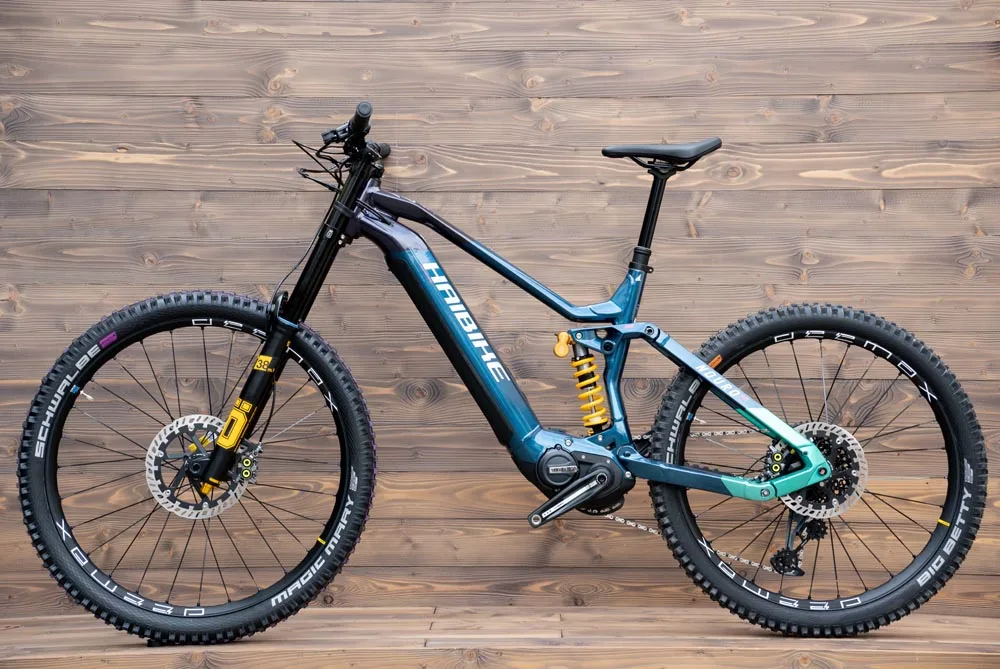 Bicicleta electrica e-bike Haibike NDURO 8 Freeride i720Wh 12-G GX Eagle albastru pink titan S - imagine 3