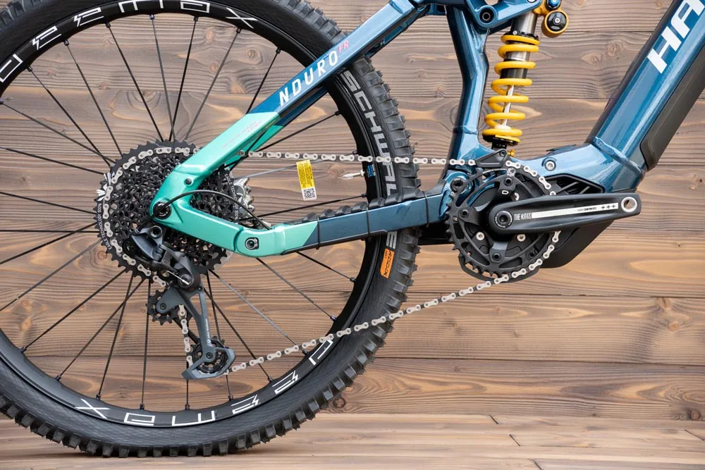 Bicicleta electrica e-bike Haibike NDURO 8 Freeride i720Wh 12-G GX Eagle albastru pink titan S - imagine 6