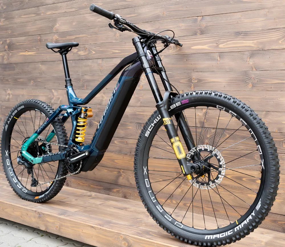 Bicicleta electrica e-bike Haibike NDURO 8 Freeride i720Wh 12-G GX Eagle albastru pink titan M - imagine 4