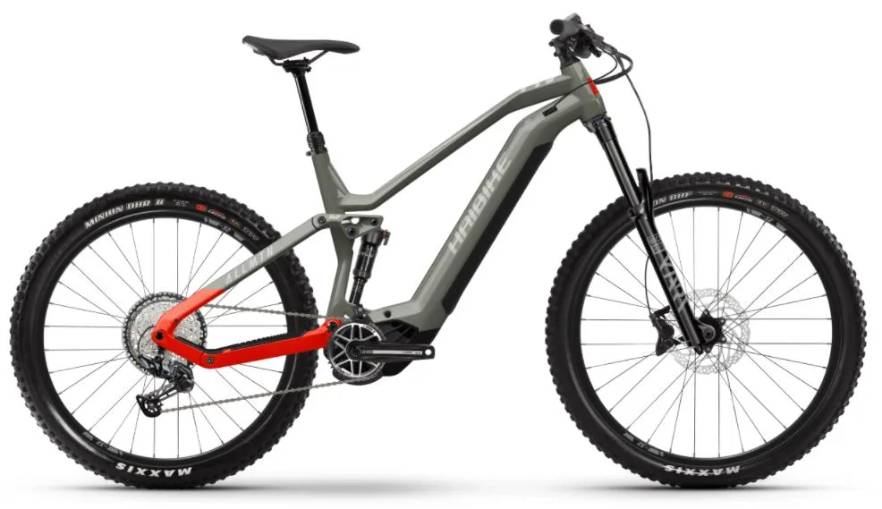 Bicicleta electrica e-bike Haibike AllMtn 4 i720Wh 12-G SLX kaki rosu lucios S