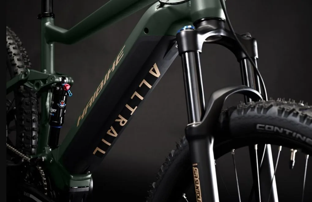 Bicicleta electrica e-bike Haibike AllTrail 4 29 i630Wh 11-G Deore verde auriu negru M - imagine 4