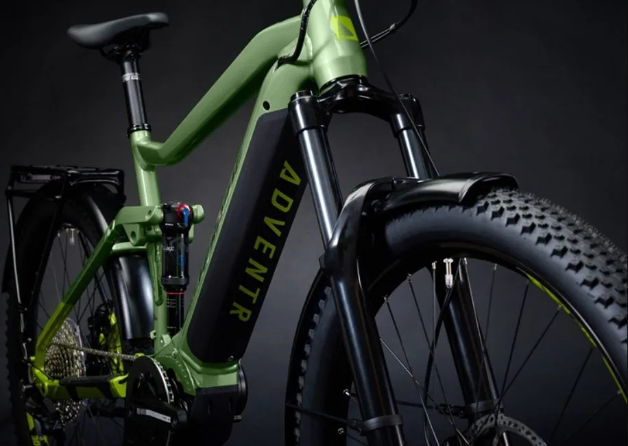Bicicleta electrica e-bike Haibike ADVENTR FS 8 i630 11-G Deore verde negru metalic lucios S - imagine 4