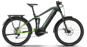 Bicicleta electrica e-bike Haibike ADVENTR FS 8 i630 11-G Deore verde negru metalic lucios XL