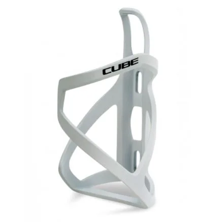 Suport Bidon CUBE HPP Left-Fland Sidecage mat white n glossy black