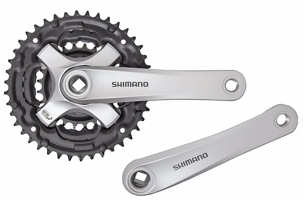 Angrenaj Shimano Tourney FC-TY501 48x38x28T 175mm 6-7-8 viteze argintiu