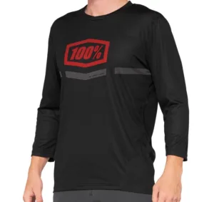 Tricou 100Percent Airmatic Enduro/Trail negru/rosu M