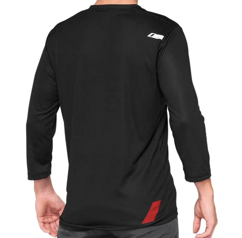 Tricou 100Percent Airmatic Enduro/Trail negru/rosu M - imagine 2