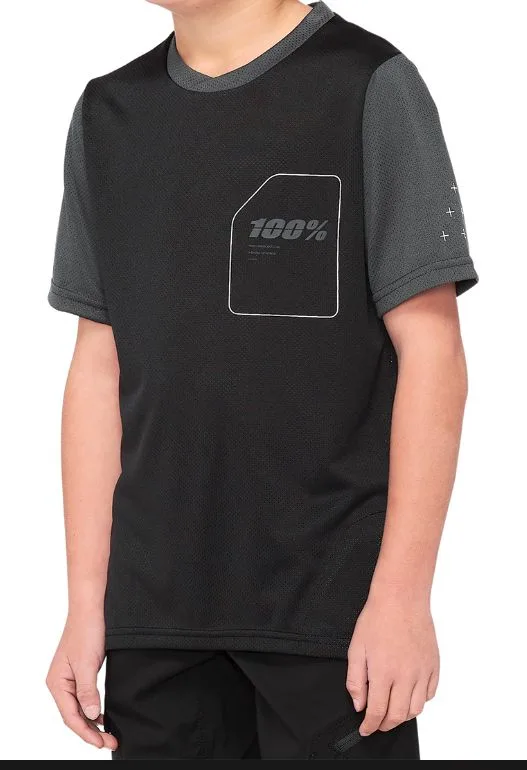 Tricou 100Percent Ridecamp Youth negru/carbune M