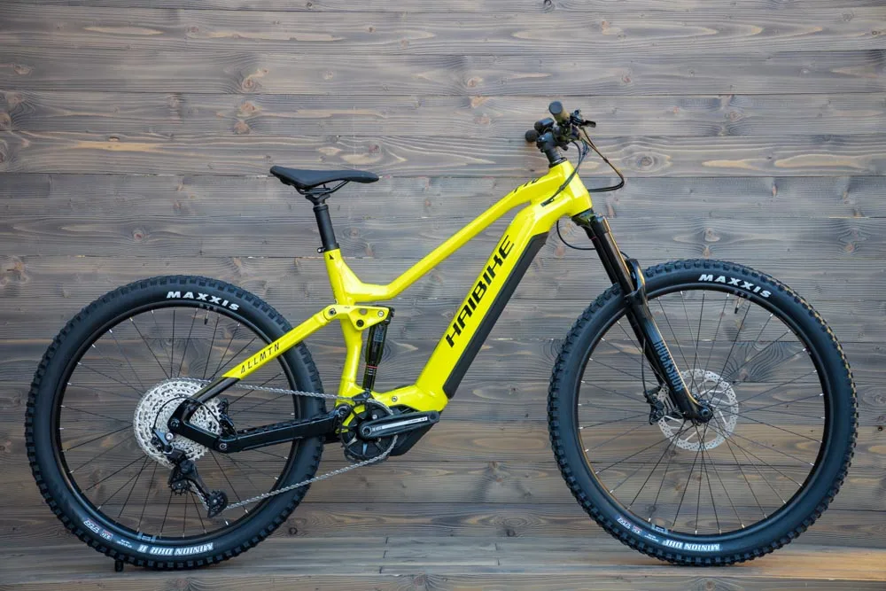 Bicicleta electrica e-bike Haibike AllMtn 3 i720Wh 10-G SX Deore lime negru lucios L - imagine 2