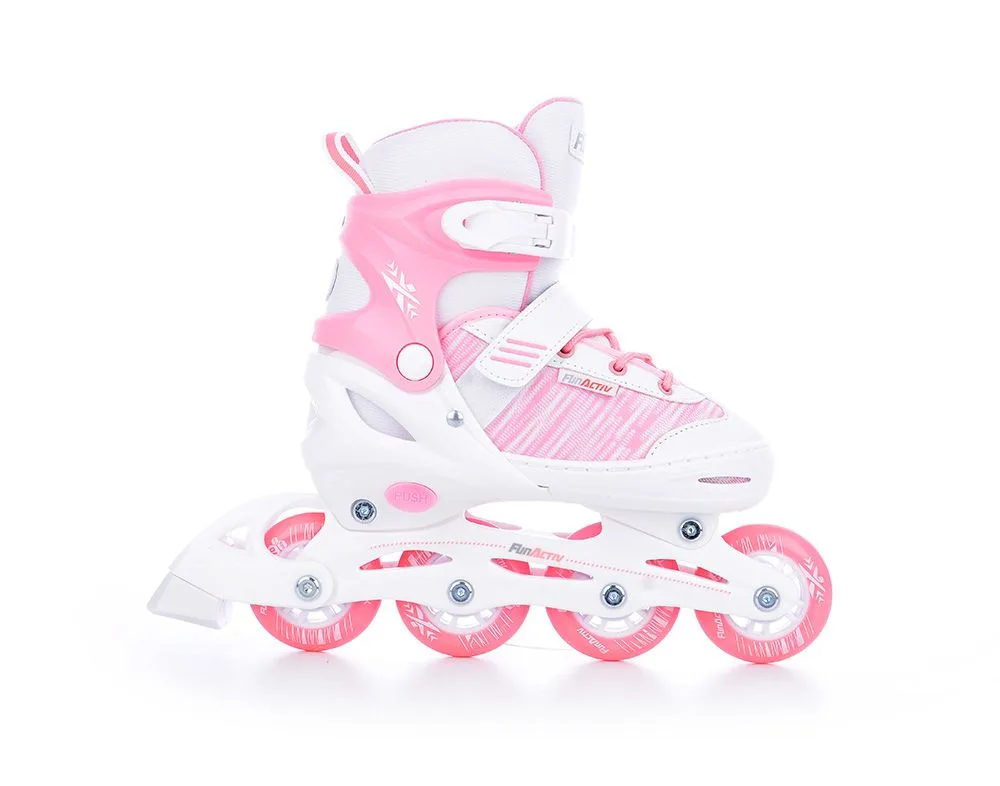 Patine Reglabile TEMPISH ORIN GIRL DUO pink alb 34-37 - imagine 3