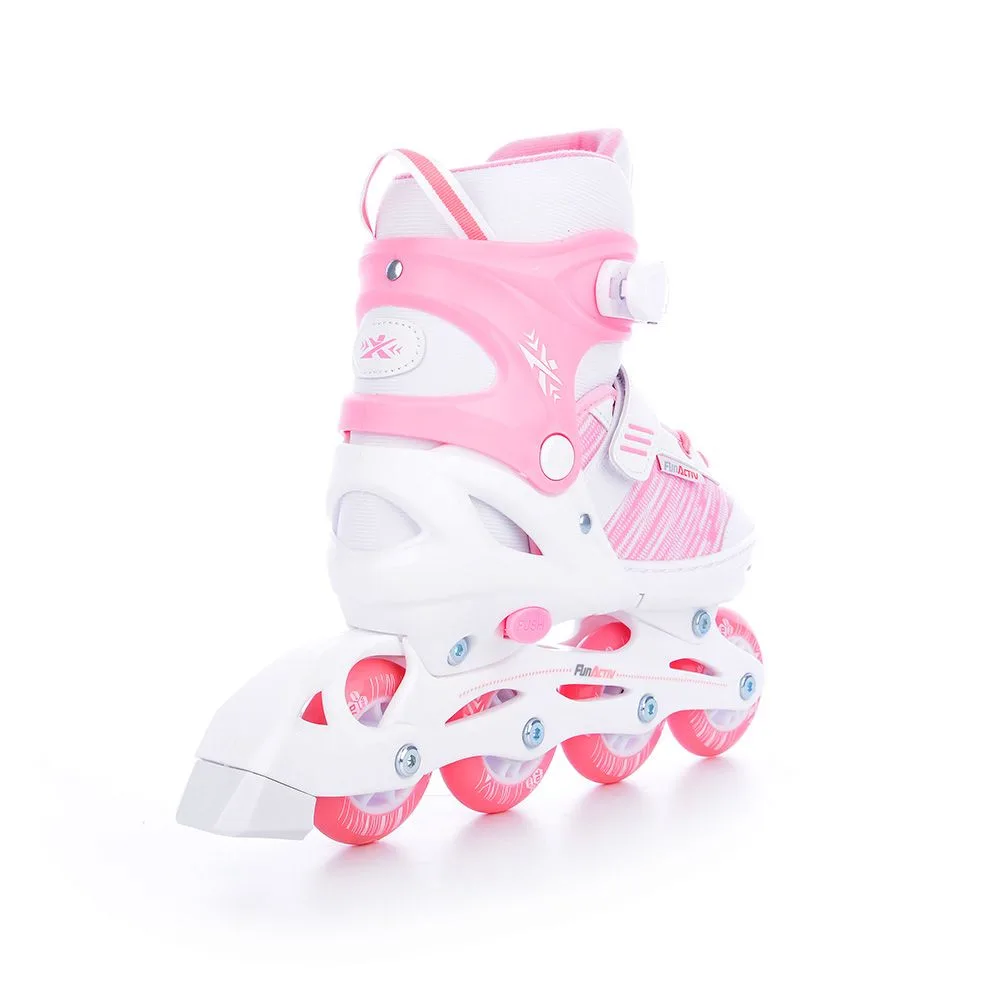 Patine Reglabile TEMPISH ORIN GIRL DUO pink alb 34-37 - imagine 4