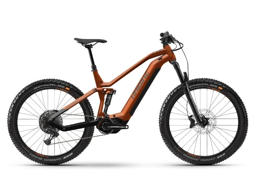 Bicicleta electrica e-bike Haibike AllTrail 6 27.5 i720Wh 12-G Deore papaya neagra M