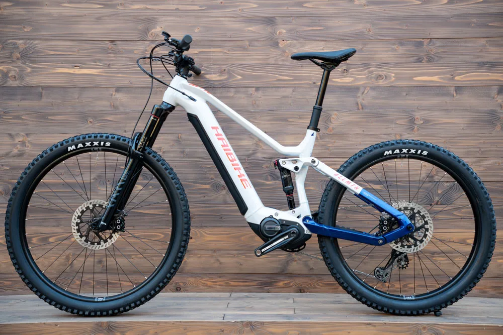 Bicicleta electrica e-bike Haibike ALLMTN 7 29/27.5 720Wh 12-G SLX Eagle gri albastru rosu L - imagine 3