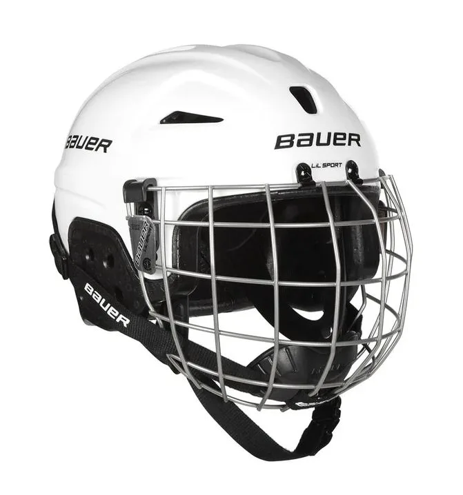 Casca BAUER cu grila Lil Sport alb yth 48.5-54 cm