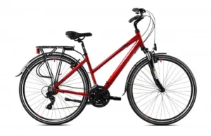 Bicicleta dama 28 Capriolo Roadster aluminiu rosu portocaliu 17