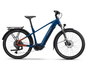 Bicicleta electrica e-bike Haibike TREKKING 4 27.5 High Cues 10 720Wh albastru portocaliu M
